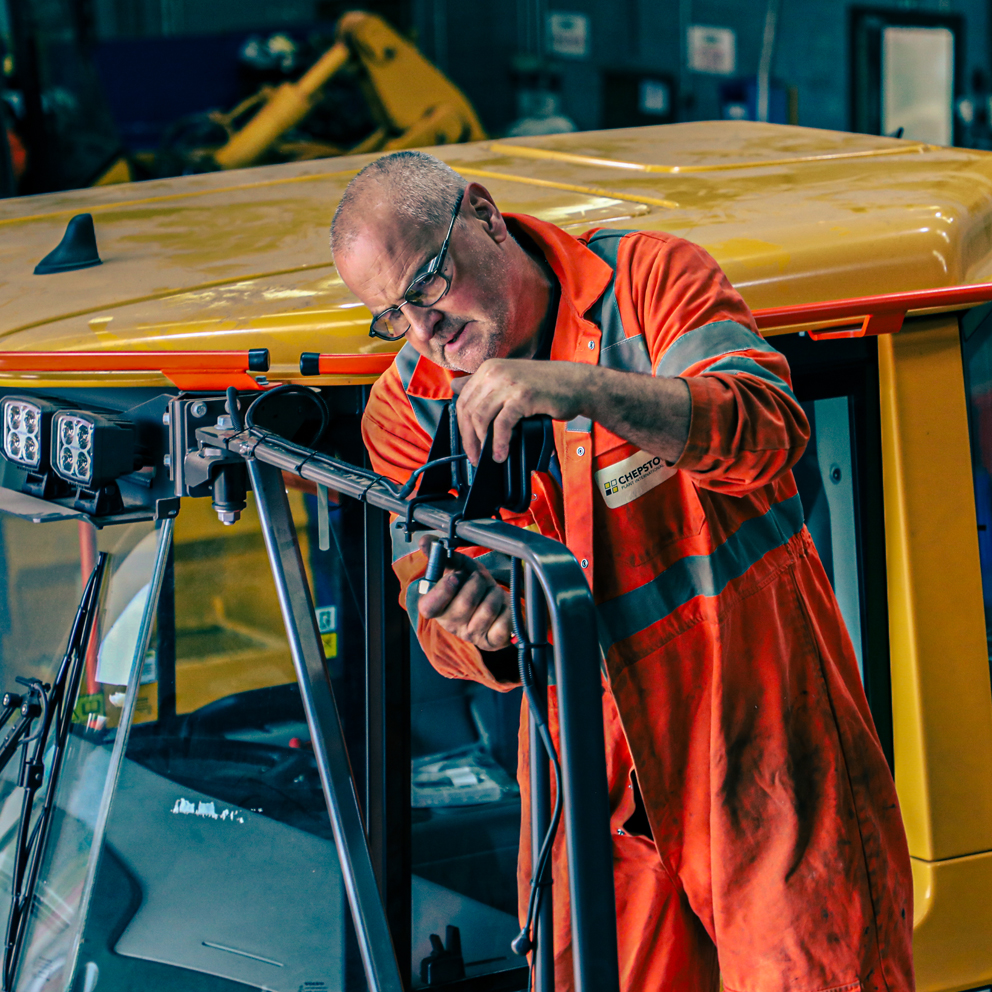 chepstow plant mechanic working on machinery